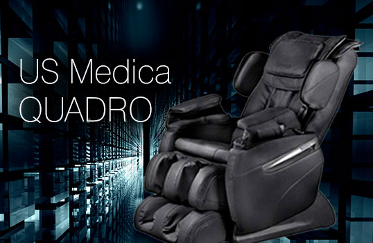 Массажное кресло US Medica QUADRO в кромешной темноте